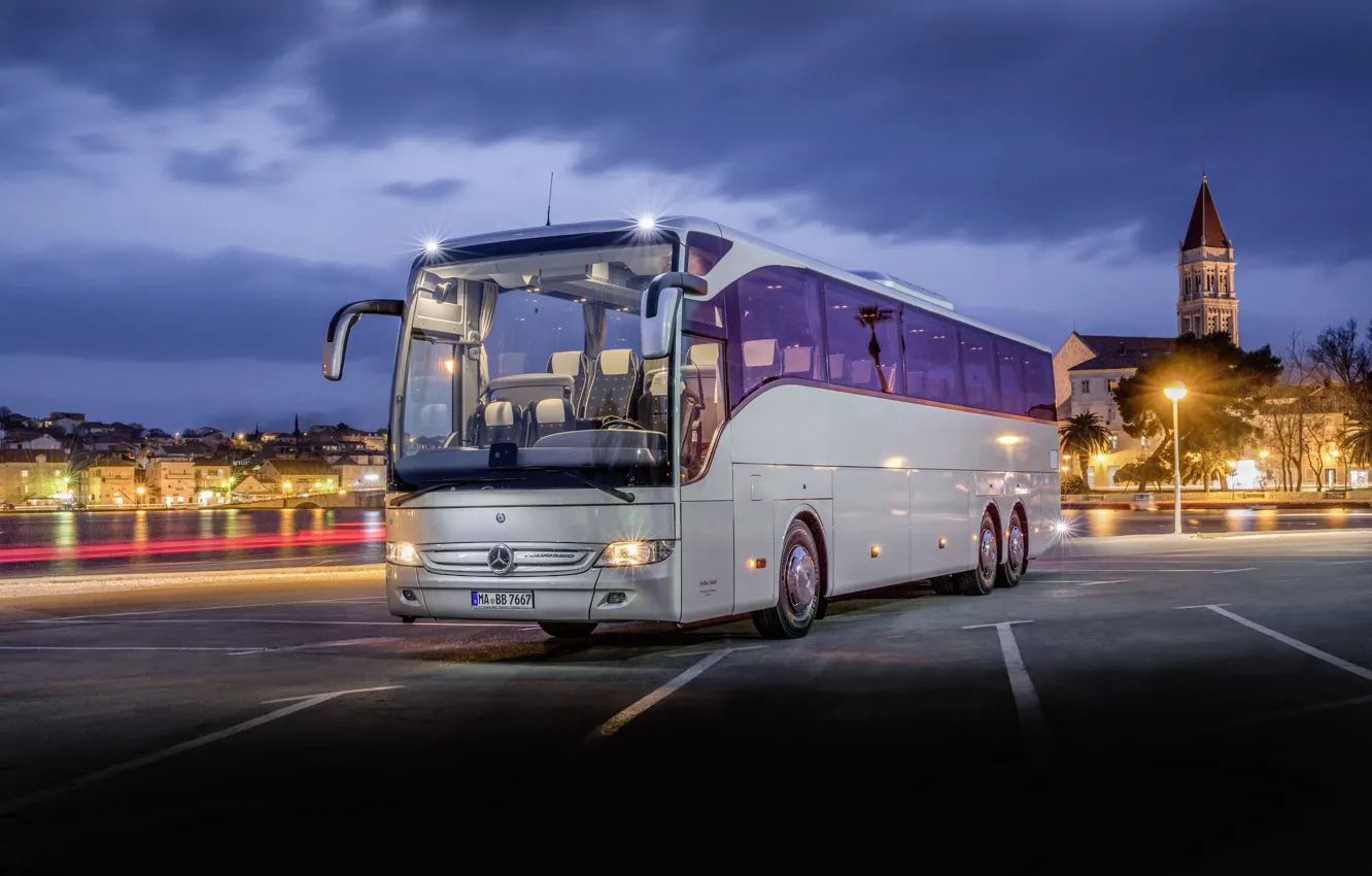 Photo wallpaper Mercedes, bus, coach, tourismo