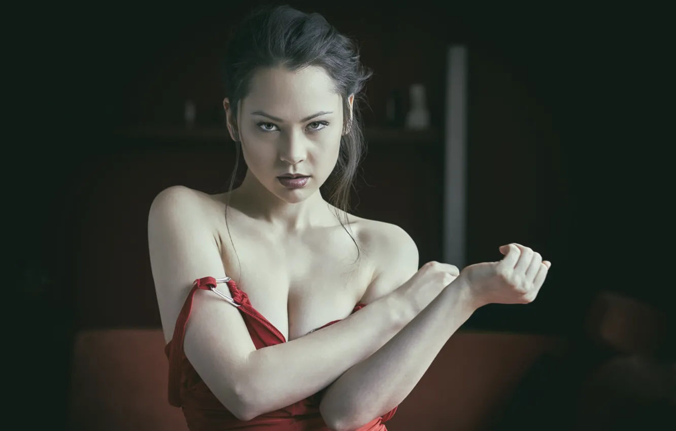 Photo wallpaper look, girl, portrait