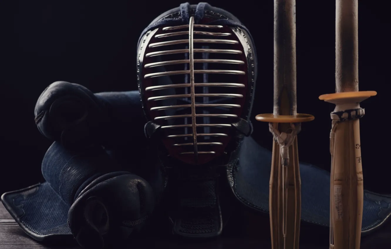Photo wallpaper style, the way, sword, large, helmet, two, style, katana