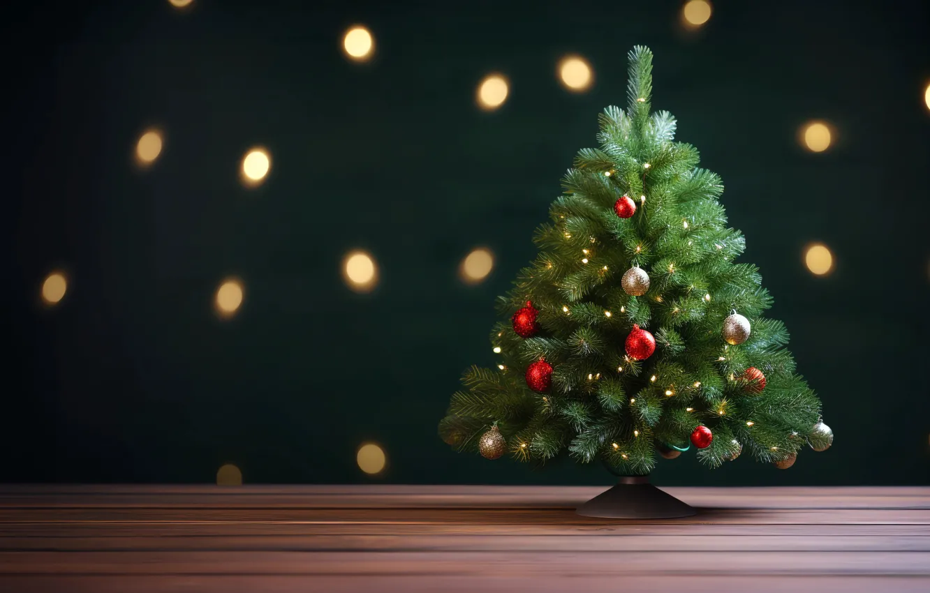 Photo wallpaper decoration, background, balls, tree, new year, Christmas, Christmas, balls