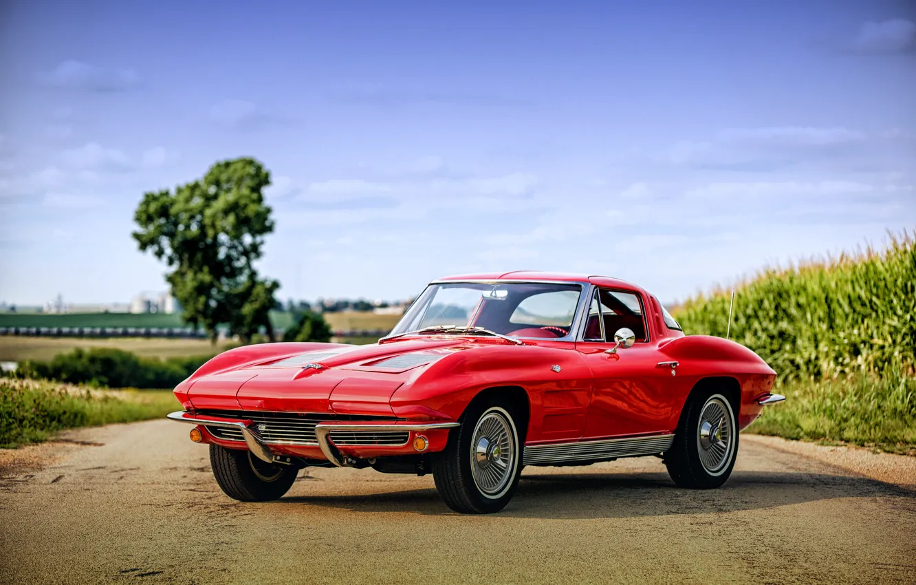 Photo wallpaper Corvette, Chevrolet, Chevrolet, Corvette, 1963, Sting Ray C2