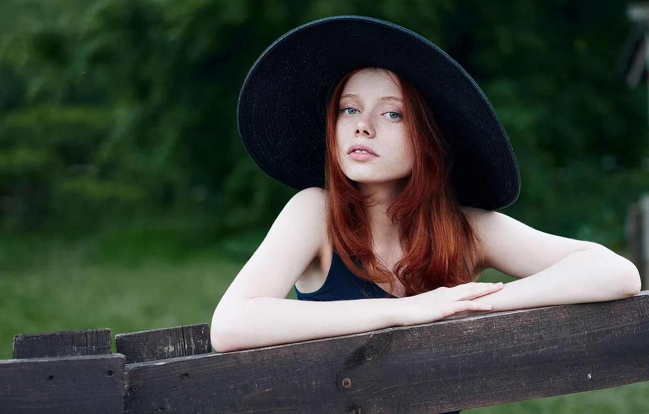 Photo wallpaper freckles, hat, Kate, redhead, Katyusha, Catherine Jasnogorodska, Sergei Ustinov