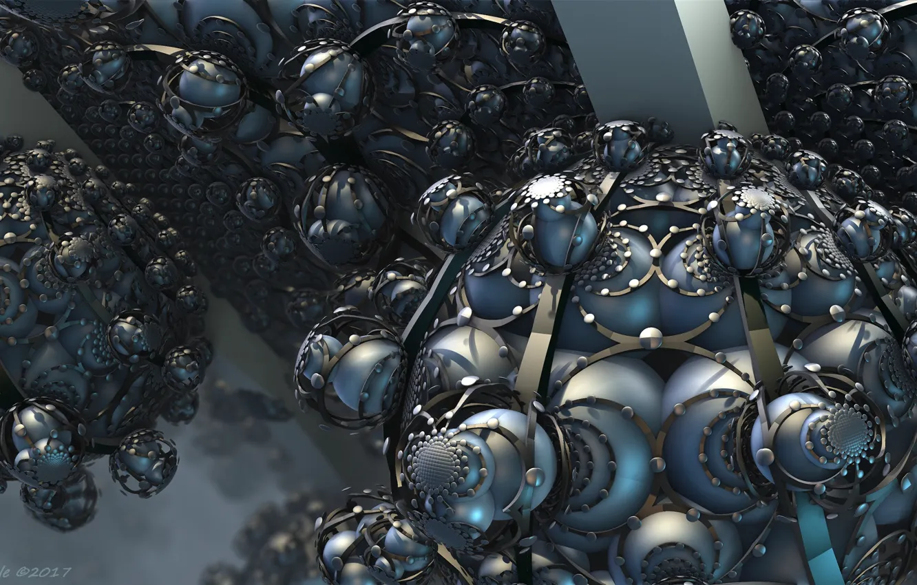 Photo wallpaper balls, form, fractal, 3D graphics