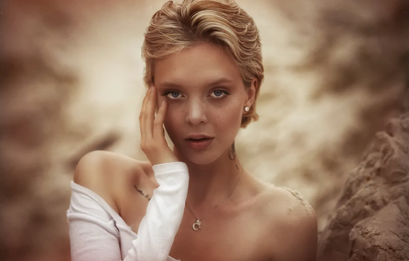 Photo wallpaper tattoo, freckles, sponge, Karen Abramyan, Prel