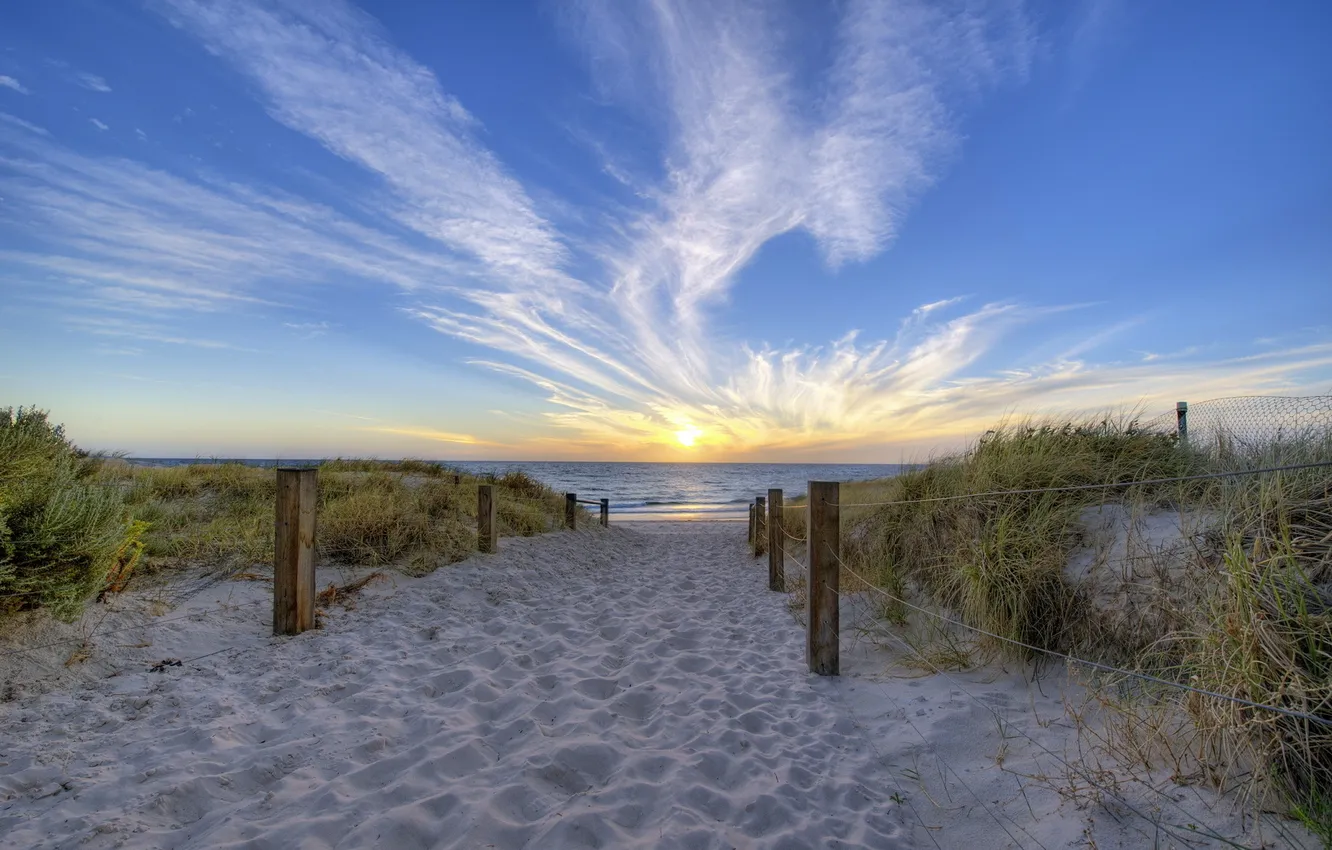 Photo wallpaper sea, beach, landscape, grange, Australia, South Australia, Adelaide