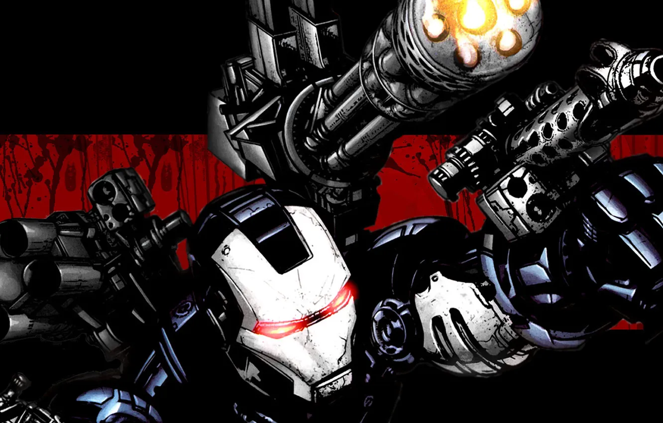 Photo wallpaper people, iron, rocket launcher, man, machine gun, iron