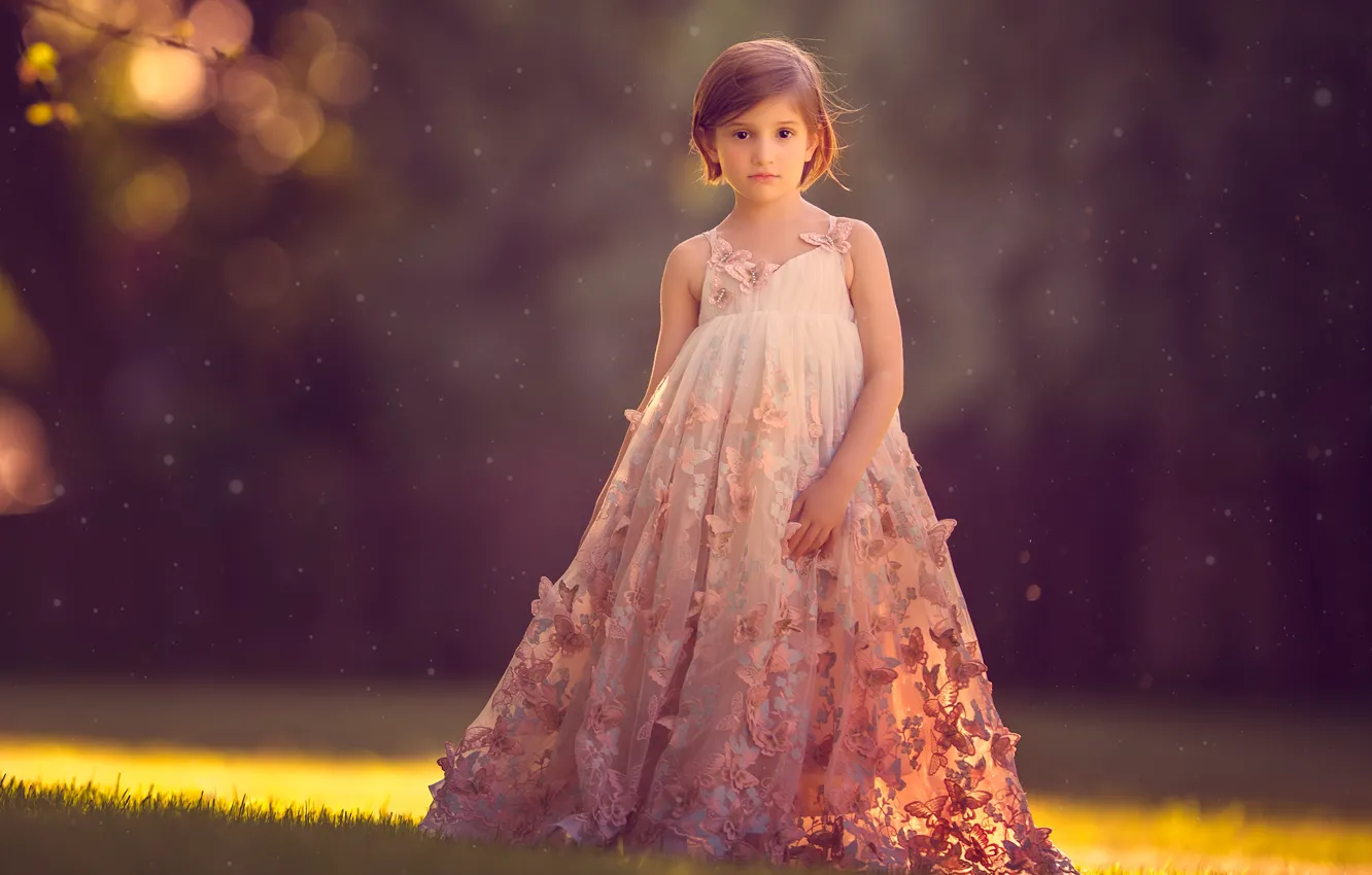 Photo wallpaper look, dress, girl