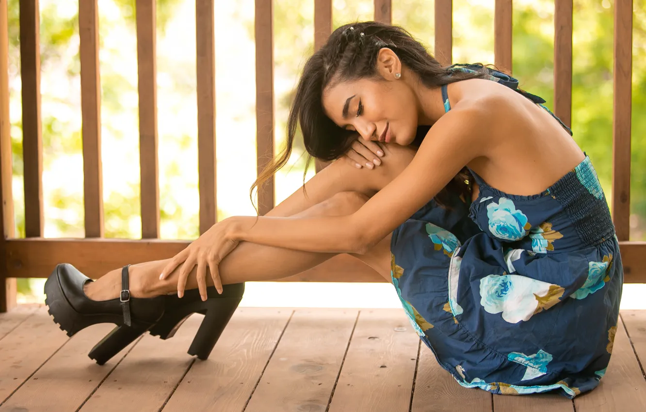 Photo wallpaper girl, pose, model