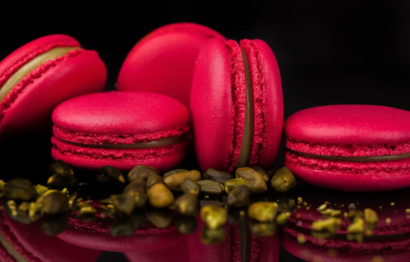 Photo wallpaper bright, cake, macaroon