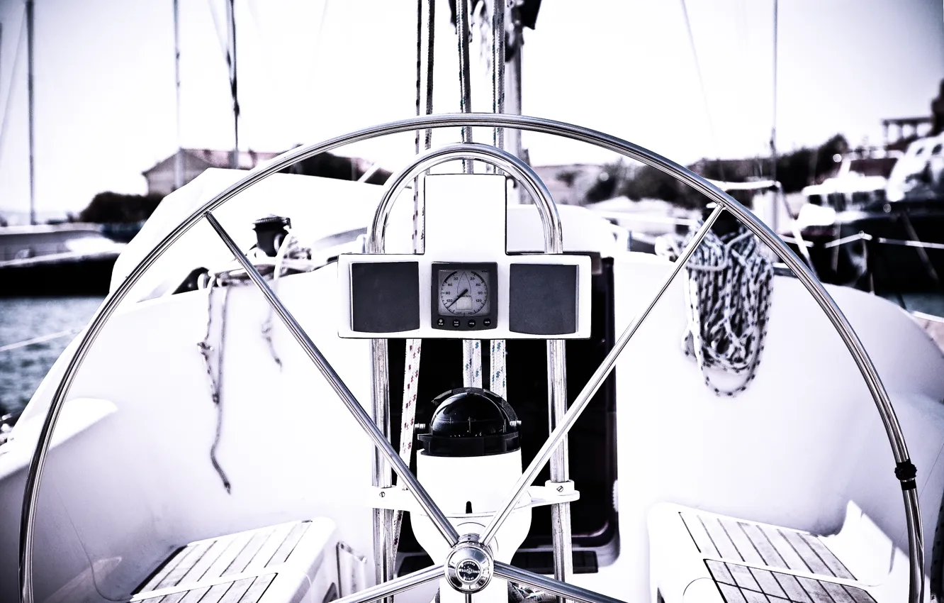 Photo wallpaper management, yacht, devices, photographer, the wheel, markus spiske