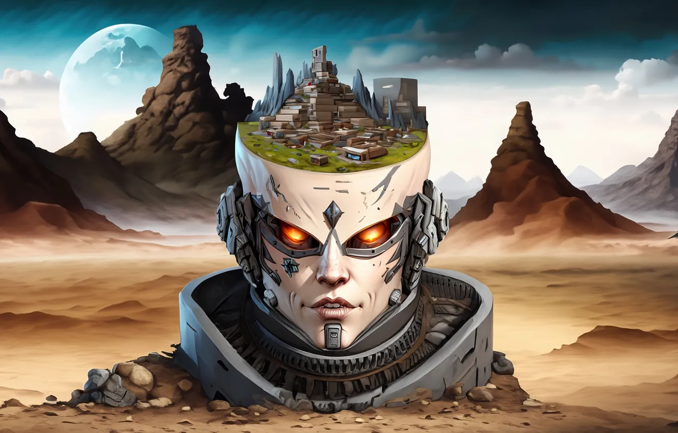 Photo wallpaper sand, nature, head, Surah