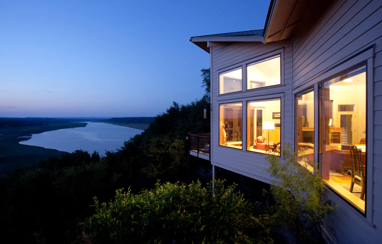 Photo wallpaper city, the city, USA, house, Austin, Texas