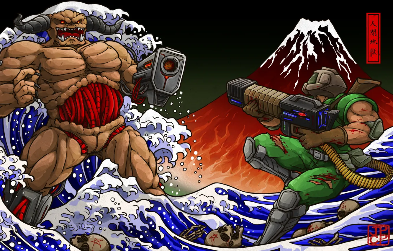 Photo wallpaper demon, Classic, Doom