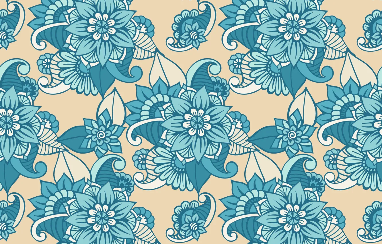 Photo wallpaper flowers, pattern, texture, design, pattern, floral