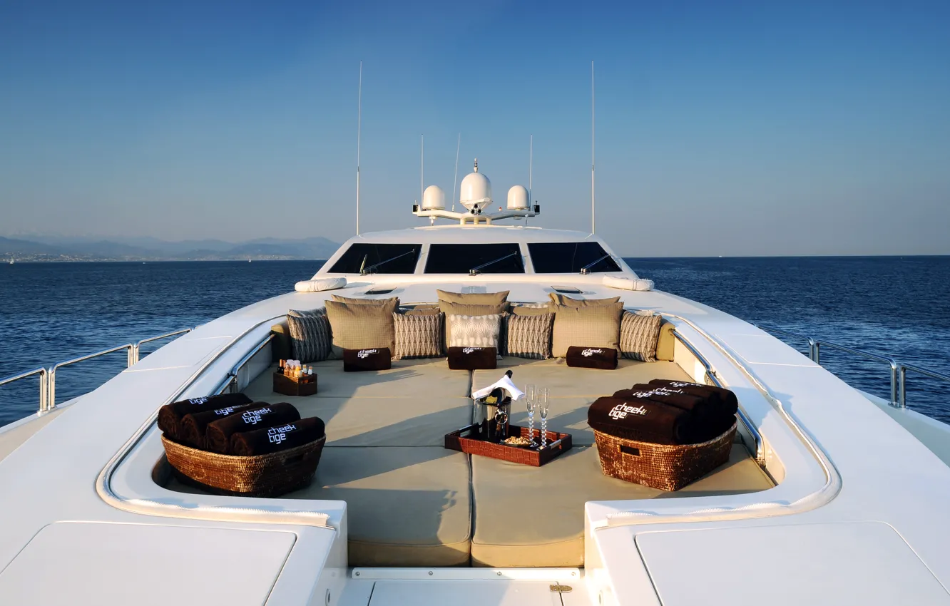 Photo wallpaper design, style, interior, pillow, yacht, champagne, Suite