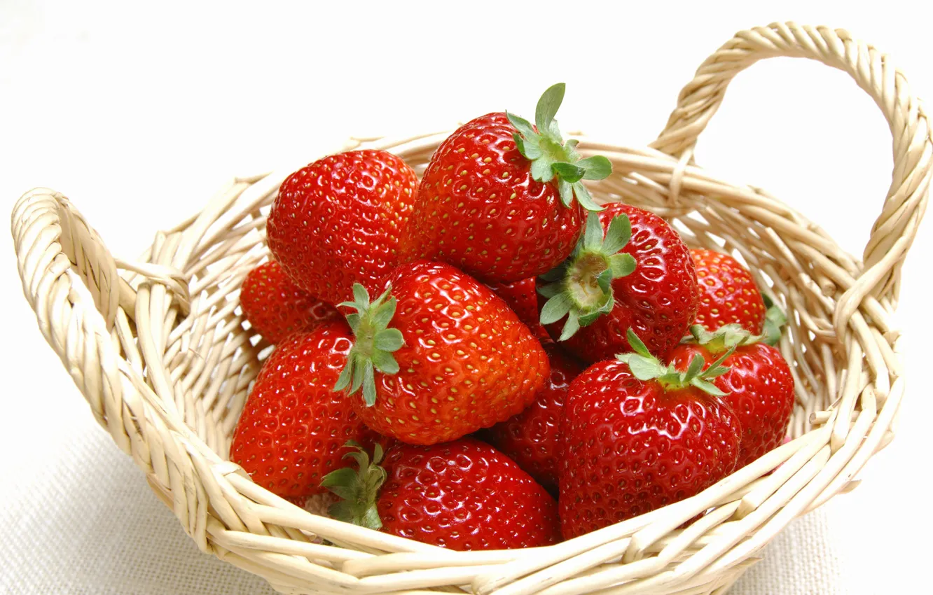 Photo wallpaper strawberry, basket, strawberry, 1920x1200