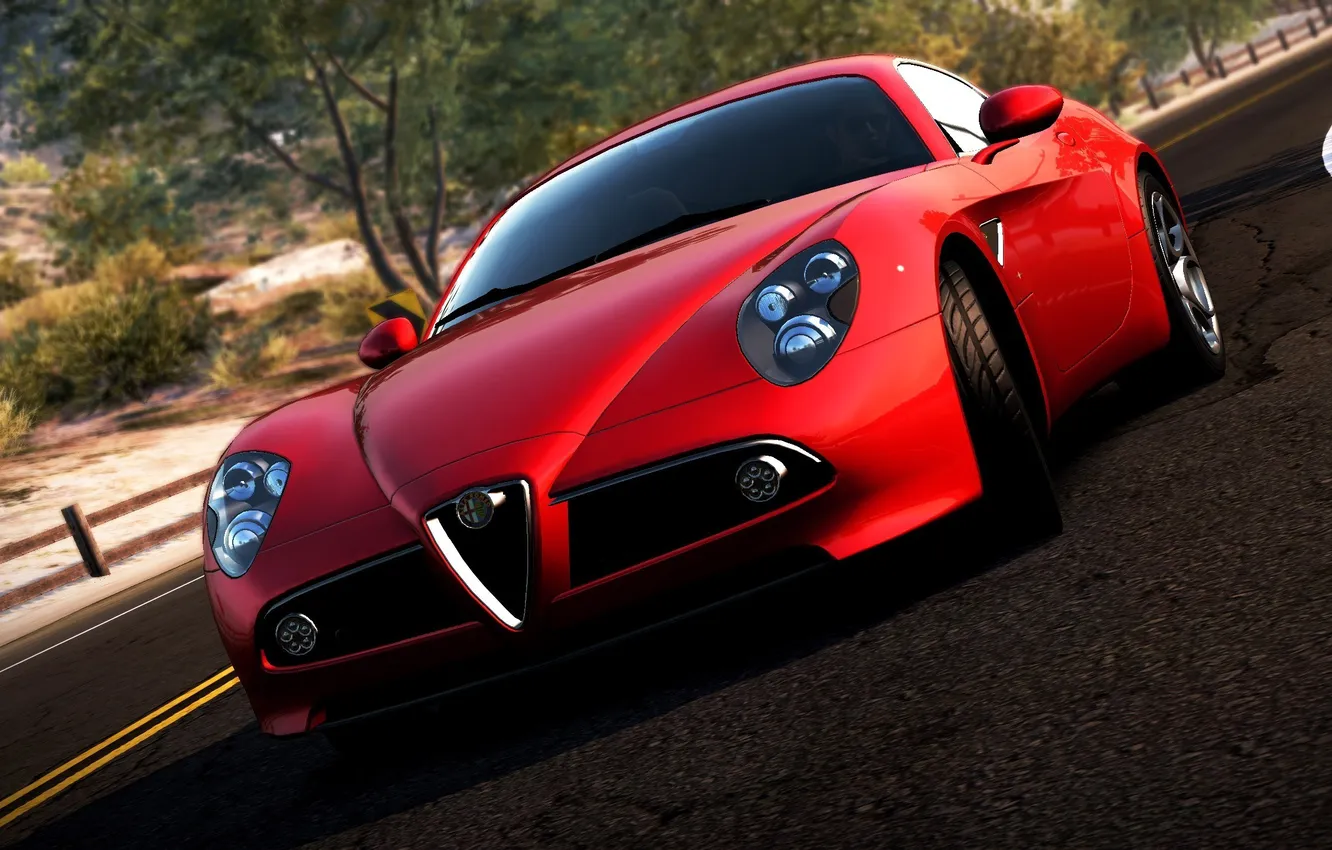 Photo wallpaper road, auto, Alfa Romeo, supercar, need for speed most wanted 2