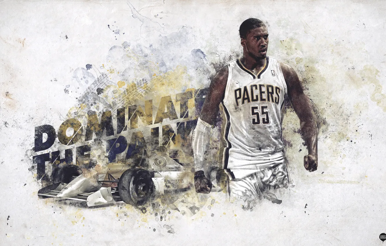 Photo wallpaper Sport, Basketball, Indiana, NBA, Pacers, Indiana, Pacers, Roy Hibbert