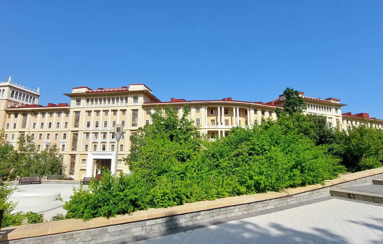 Photo wallpaper Park, Park, Azerbaijan, Azerbaijan, Baku, Baku, Cabinet of Ministers