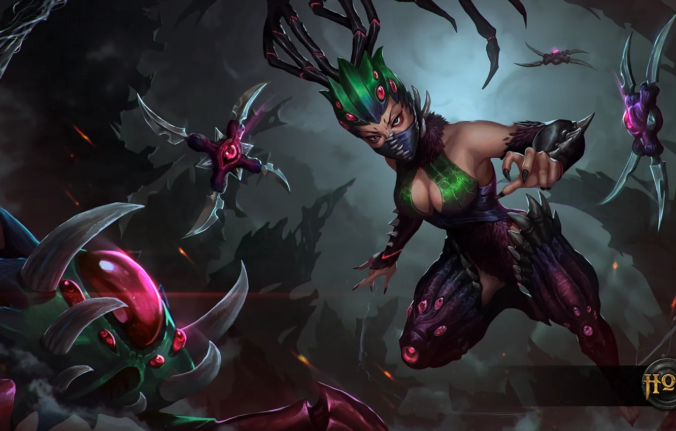 Photo wallpaper girl, hon, art, silhouette, Heroes of Newerth, Rift Hunter