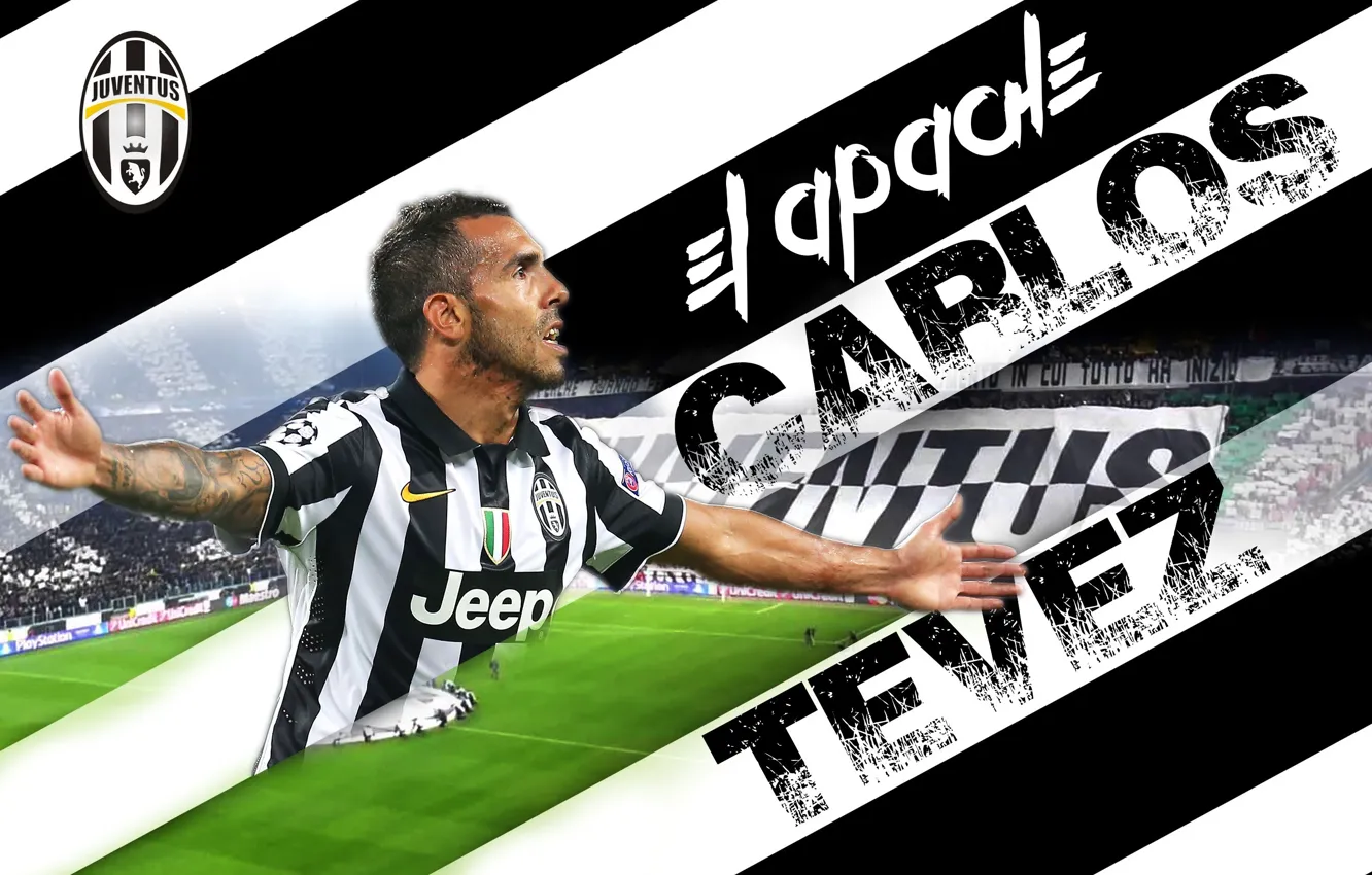 Photo wallpaper wallpaper, football, carlos tevez, player, Sport, Juventus FC, Juventus Stadium, El Apache