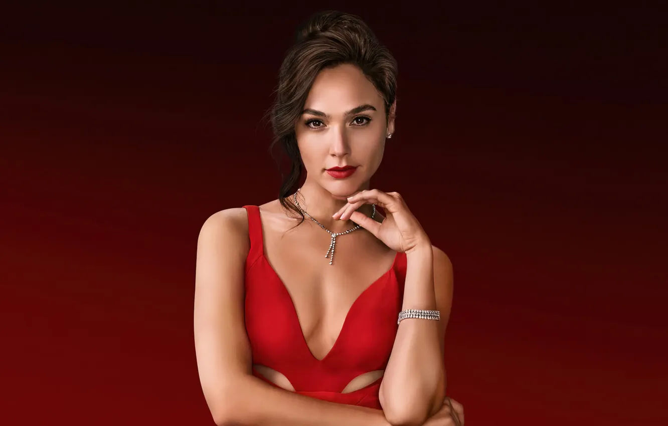 Photo wallpaper hair, necklace, dress, actress, hairstyle, bracelet, Gal Gadot, Gal Gadot