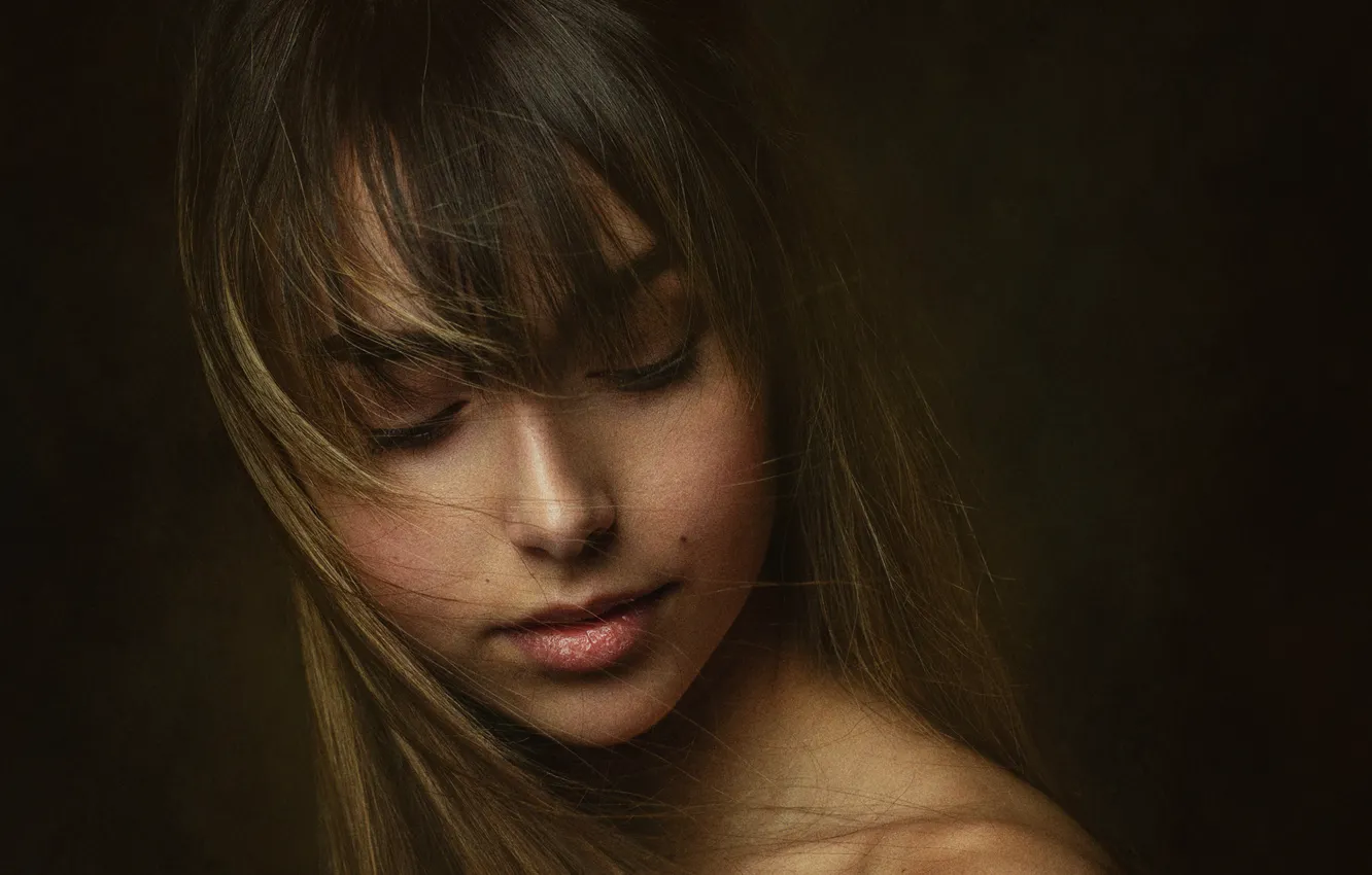 Photo wallpaper girl, face, hair, portrait, Lashon Rise