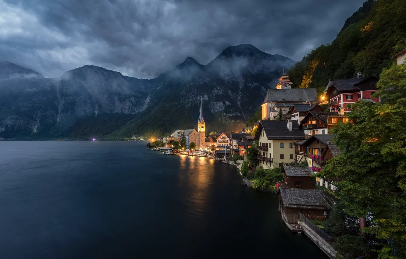 Photo wallpaper Austria, Hallstatt, see