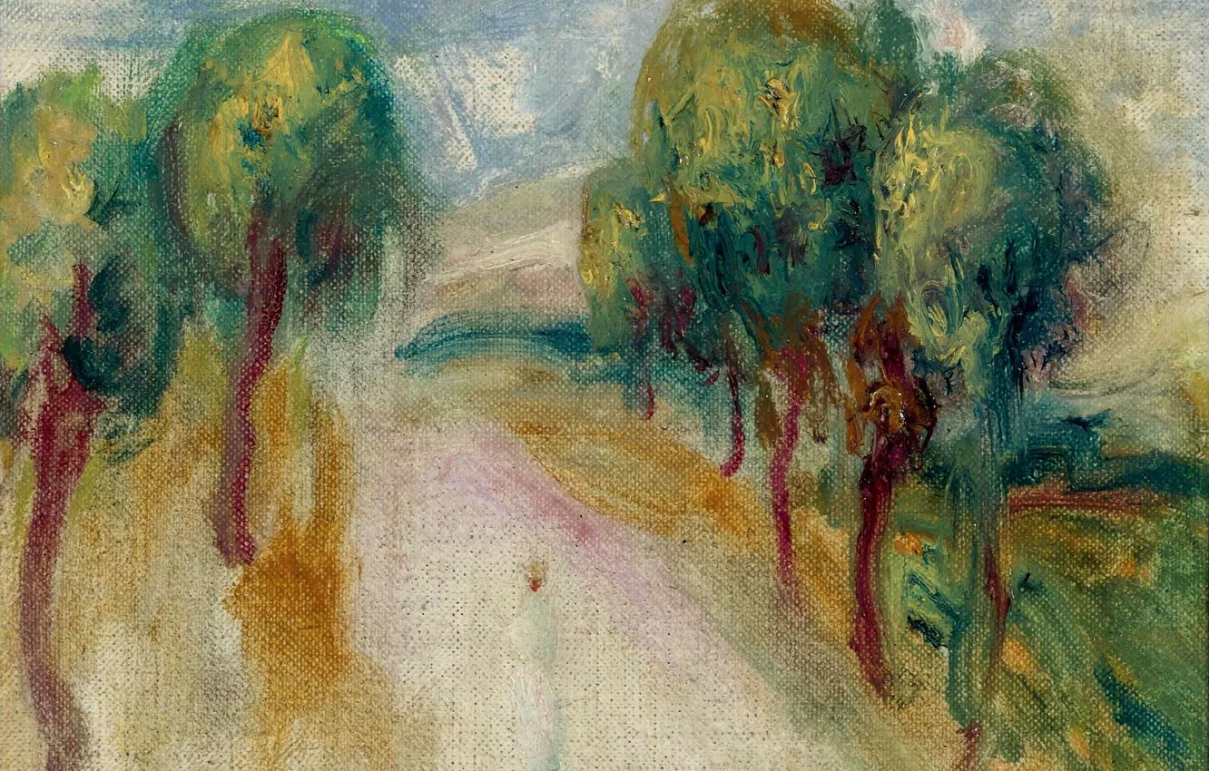 Photo wallpaper landscape, picture, Pierre Auguste Renoir, Pierre Auguste Renoir, Shady Way