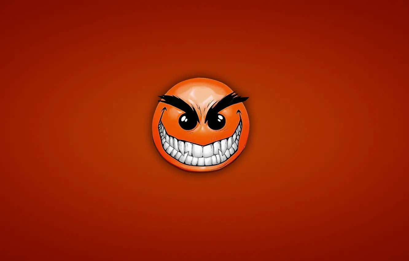 Photo wallpaper red, smile, smile, red, smile, tricky, toothy, angry