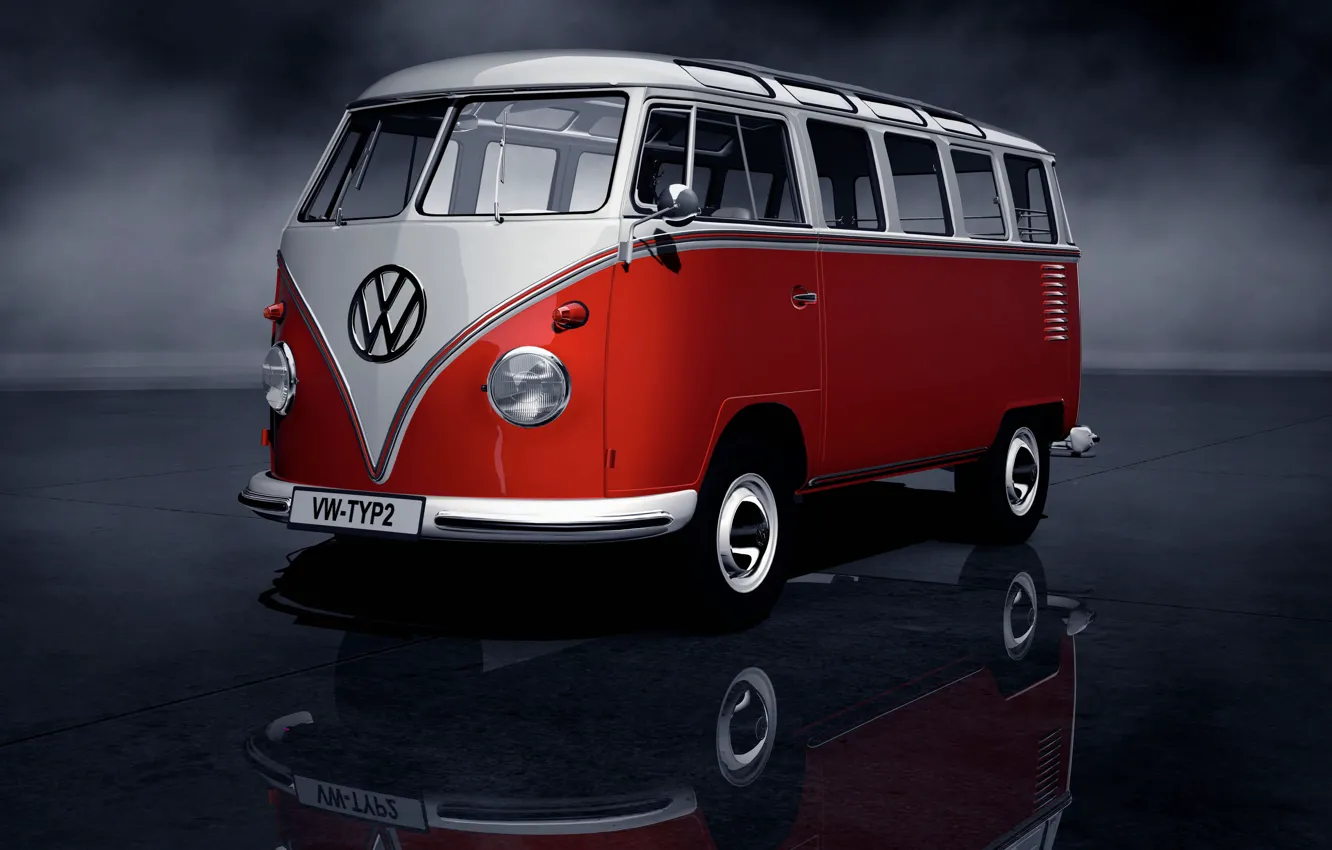 Photo wallpaper white, red, speed, Volkswagen, art, max, car, first