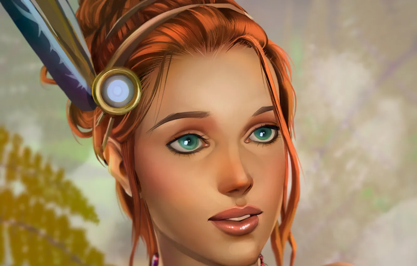Photo wallpaper girl, face, Ninja Theory, trip, Enslaved, Enslaved: Odyssey to the West
