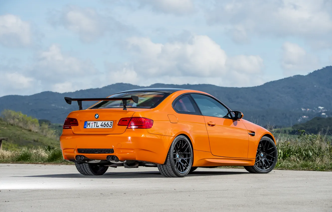 Photo wallpaper BMW, E92, orange, BMW M3 GTS, M3