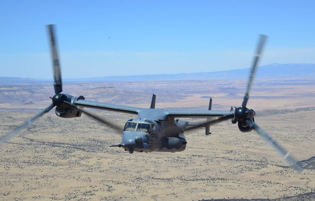 Photo wallpaper Bell, Osprey, CV-22, American convertiplane, transport VTOL, CSR of the US Air Force