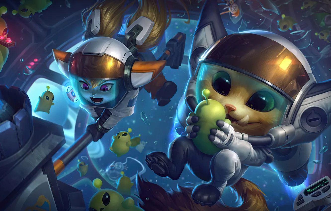 Photo wallpaper beast, weightlessness, League of Legends, poppy, Gnar