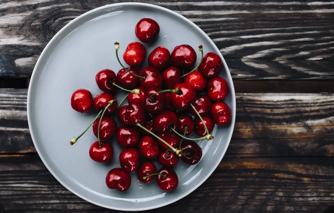 Photo wallpaper cherry, berries, Board, Shine, cherry