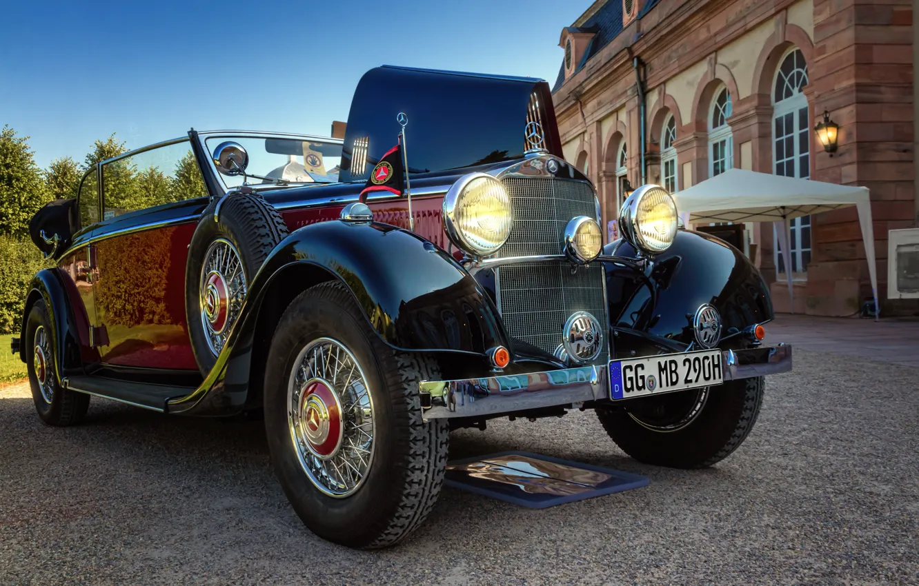 Photo wallpaper auto, retro, photo, Mercedes-Benz, Cabriolet, Retro, 1936, 290 B