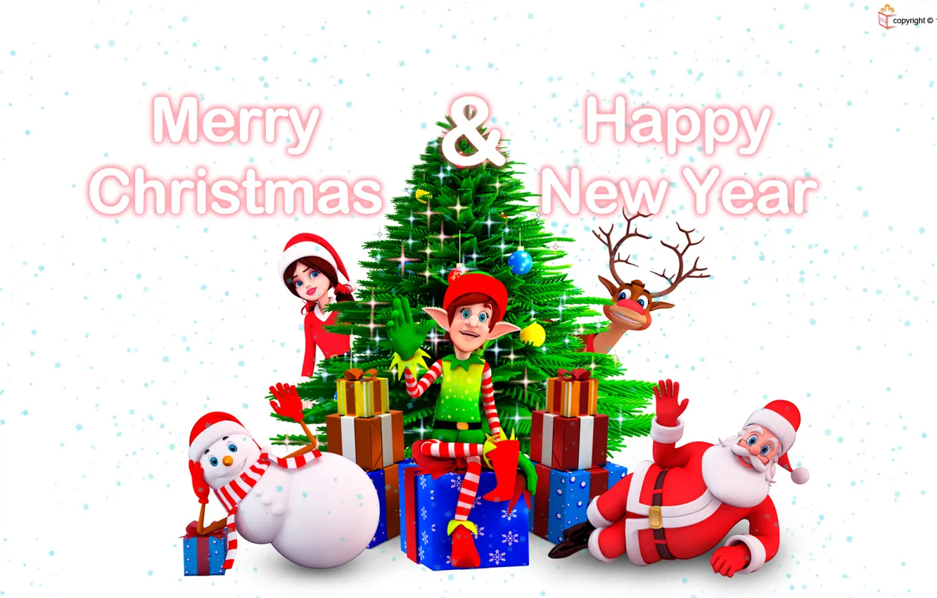 Photo wallpaper holidays, New Year, merry christmas