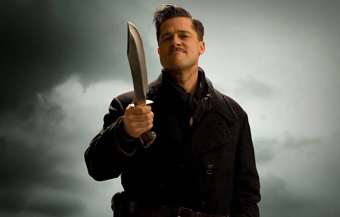 Photo wallpaper Inglourious Basterds, Brad Pitt, Iglourious bustedrs