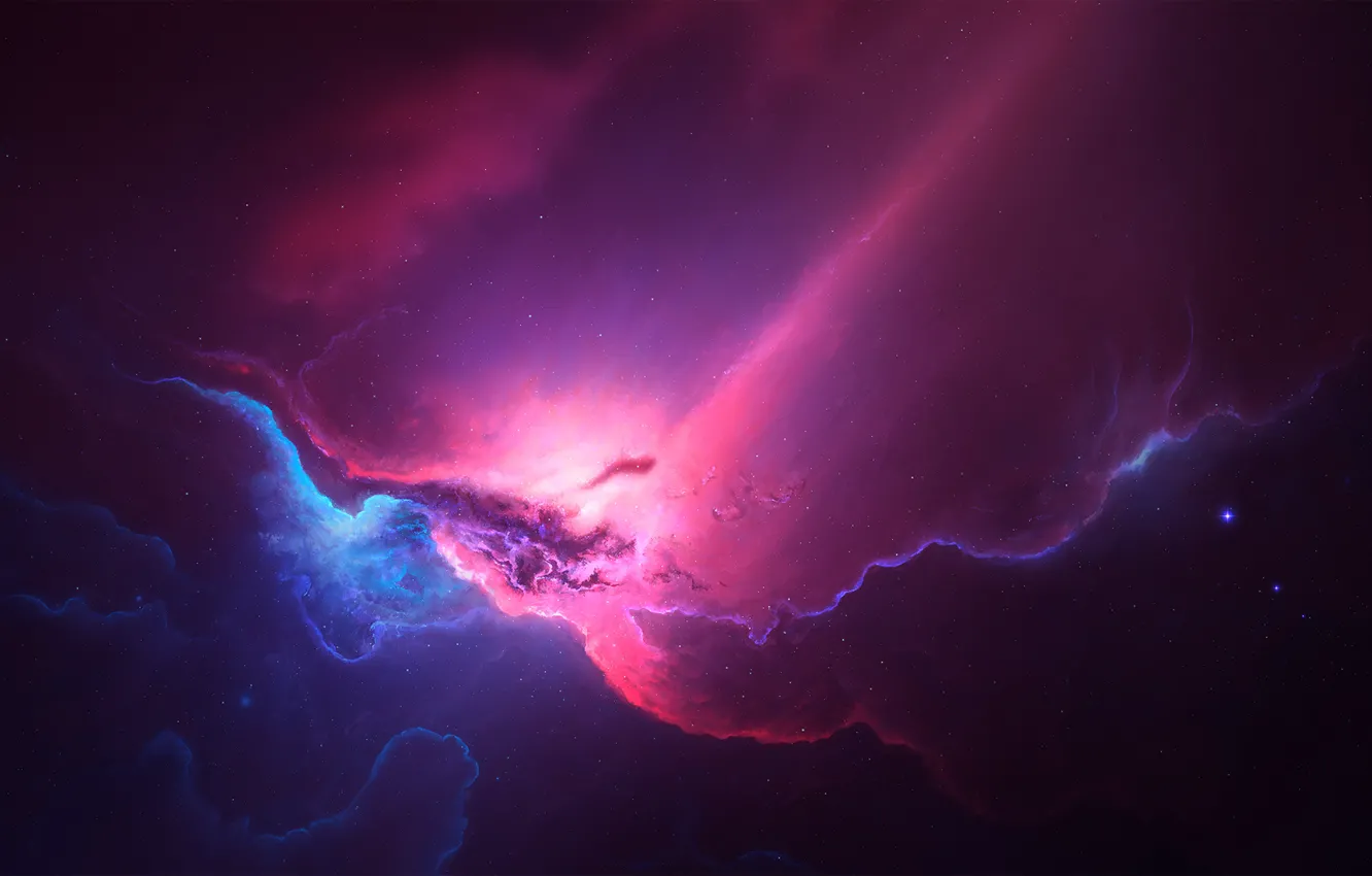 Photo wallpaper space, stars, nebula, fiction, art, space, fantasy, nebula