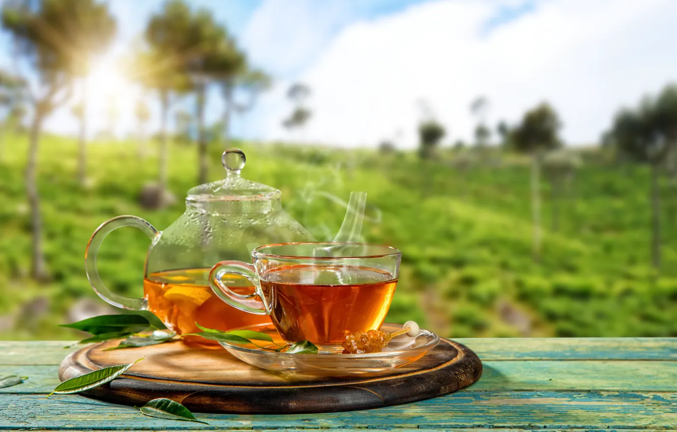 Photo wallpaper tea, kettle, drink