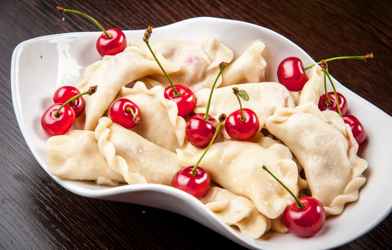 Photo wallpaper cherry, cherry, dumplings