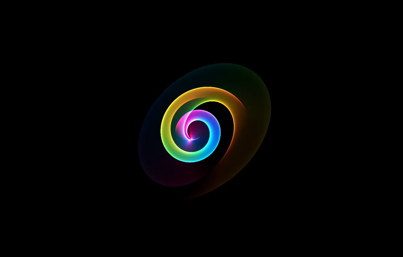 Photo wallpaper space, light, color, spiral, ring