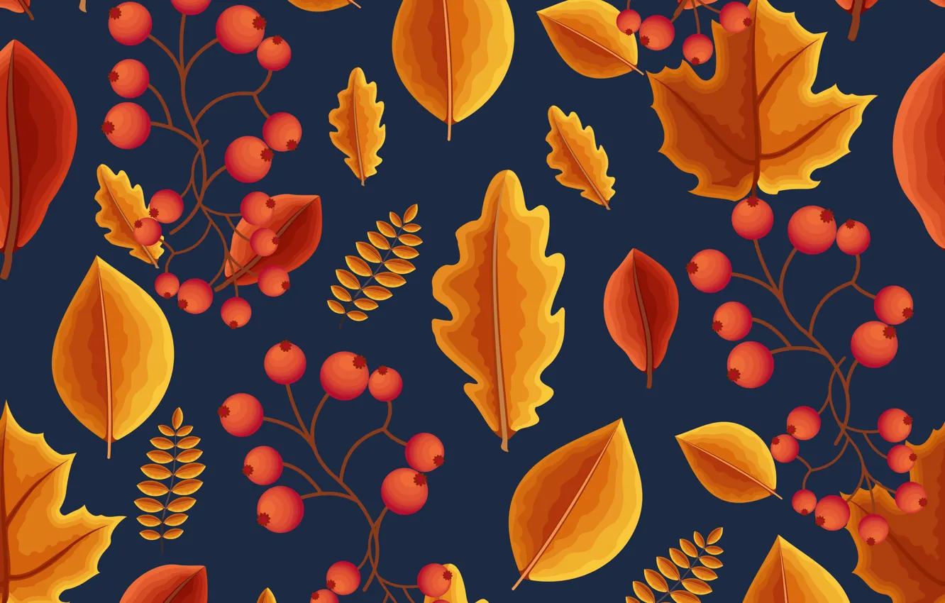Photo wallpaper autumn, leaves, background, colorful, background, autumn, pattern, leaves