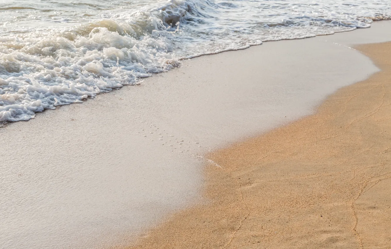 Photo wallpaper sand, sea, wave, beach, summer, shore, summer, beach