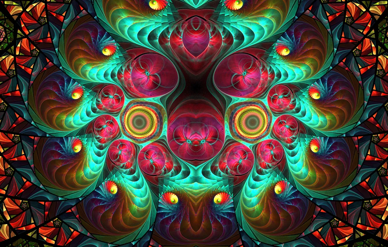 Photo wallpaper circles, abstraction, background, graphics, fractal, center, symmetry, kaleidoscope