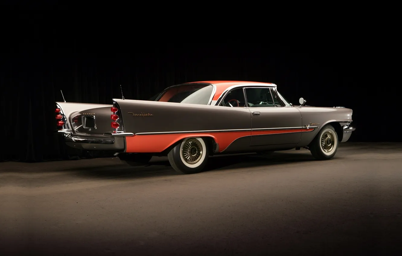 Photo wallpaper twilight, classic, rear view, 1957, hardtop, beautiful car, 2-door, desoto