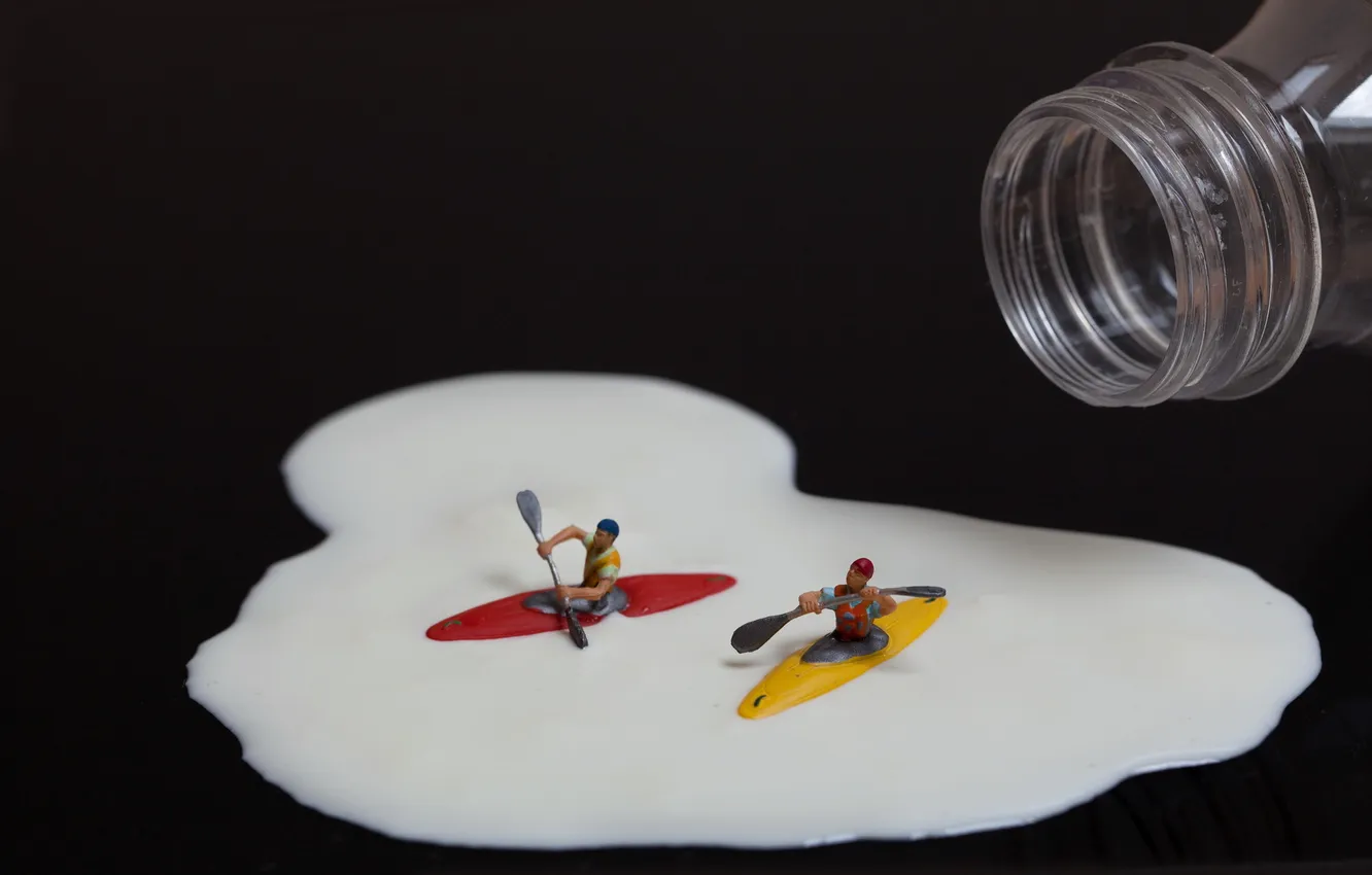 Photo wallpaper sport, boat, milk