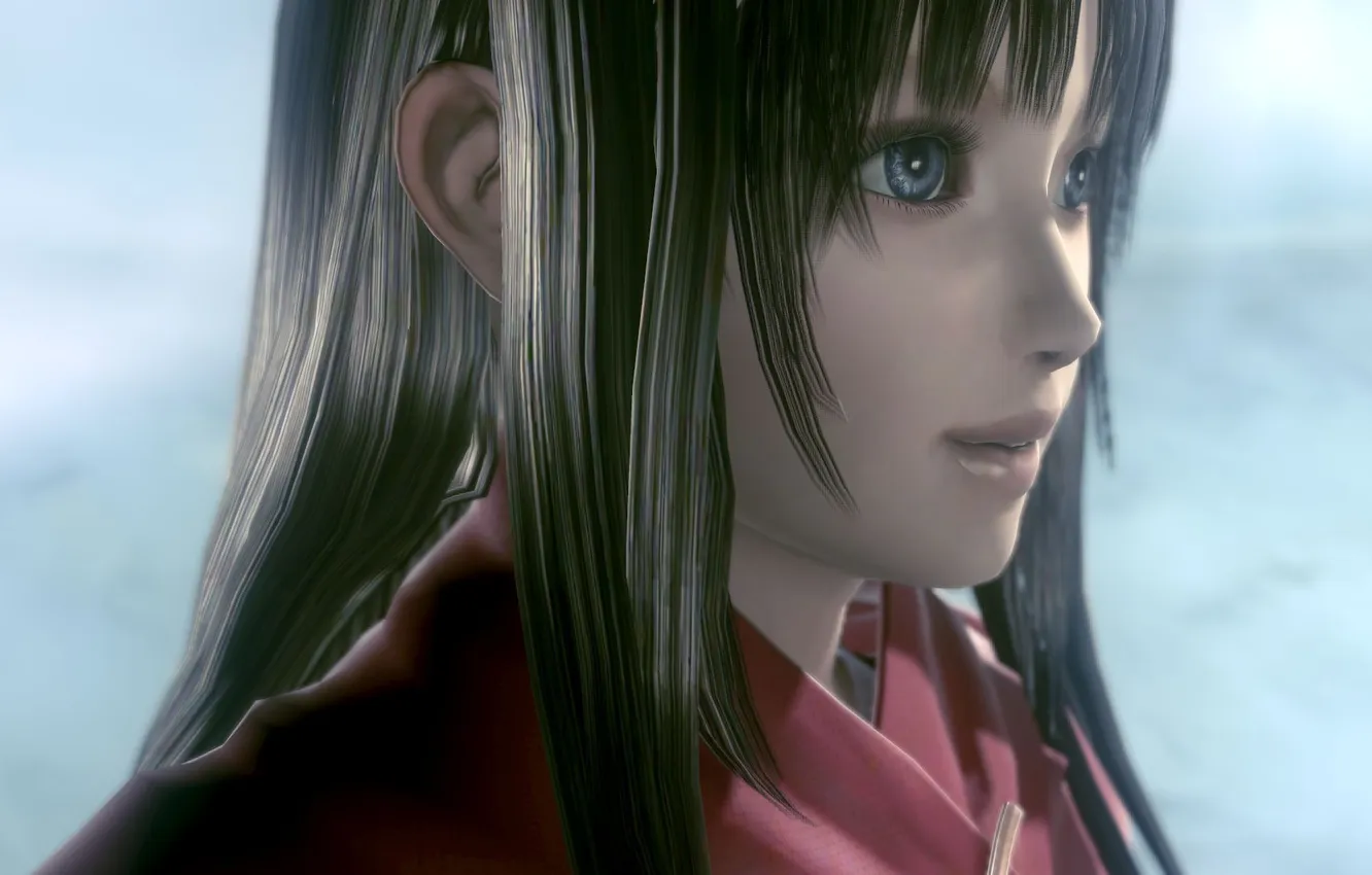 Photo wallpaper girl, close-up, blue eyes, Resonance of Fate, reanbell, End of Eternity