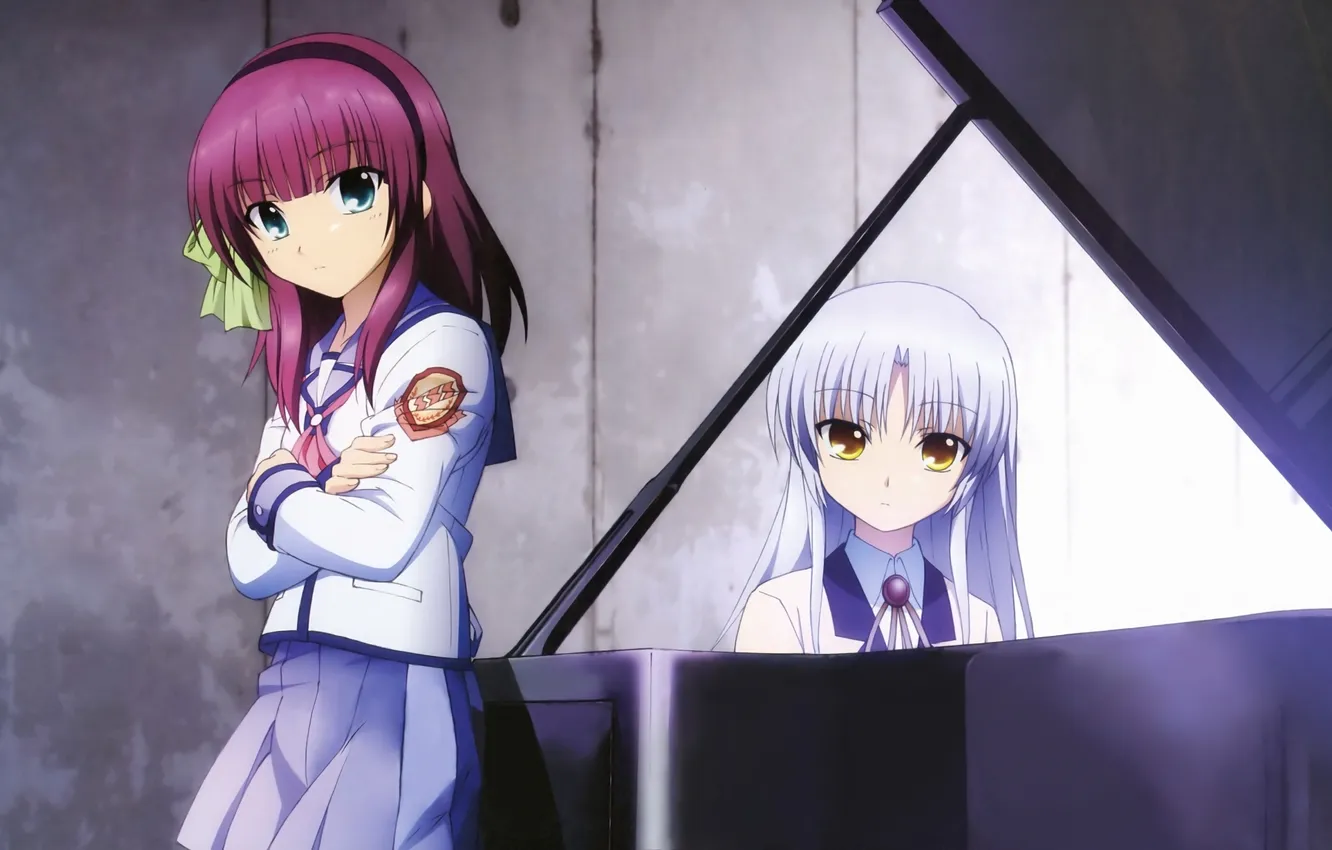 Photo wallpaper angel, piano, Yuri and Tenshi
